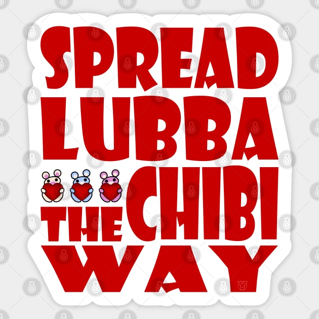 Three Chibis: Spread Lubba the Chibi Way Sticker by Village Values